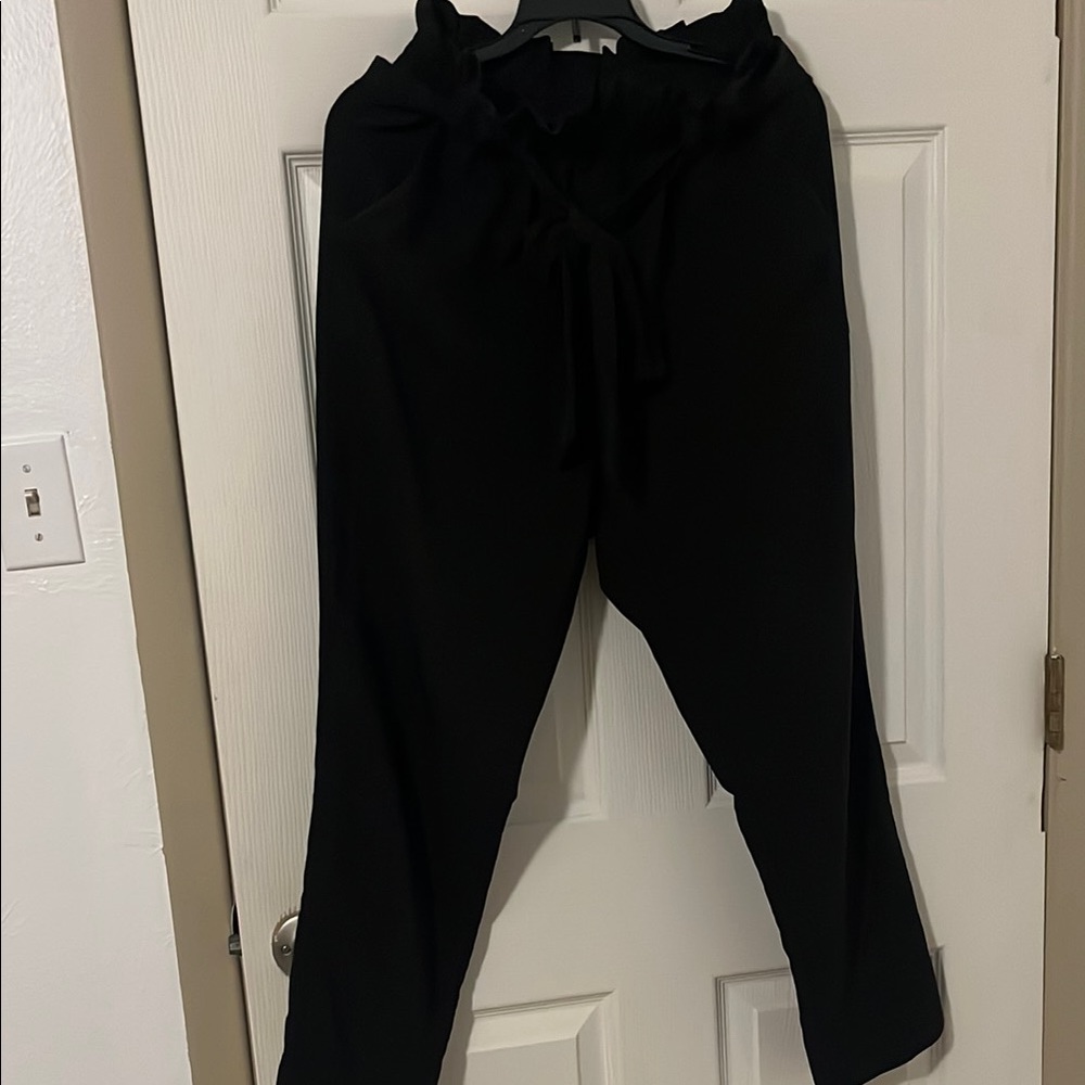Grace Karin Black Ankle Cropped Pants